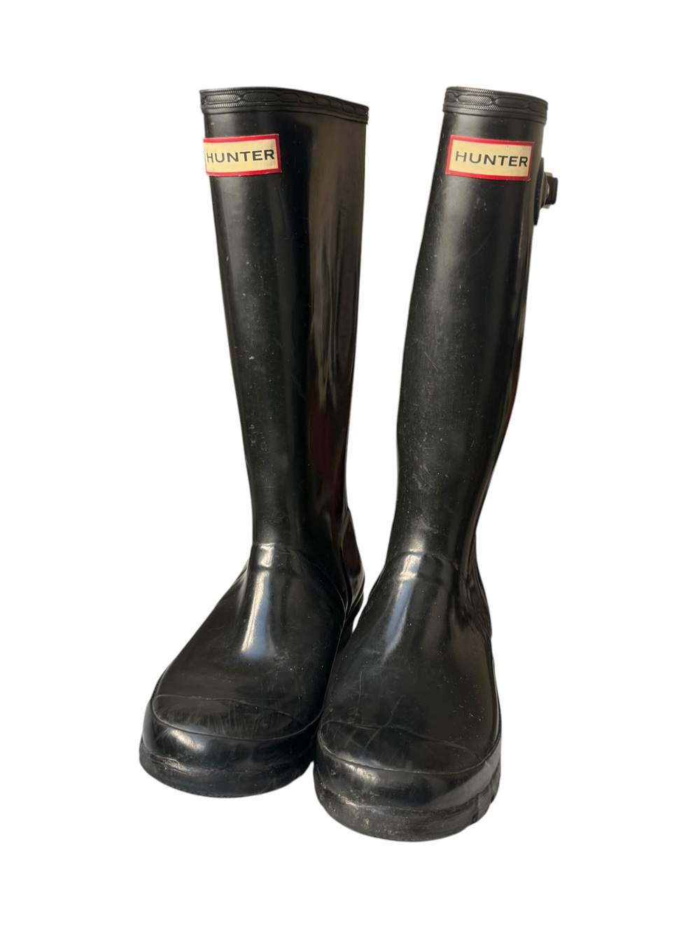 Hunter Kids Original Gloss Tall Rain Boots Big Kids 4 M / 5 F Black Waterproof - Picture 9 of 16